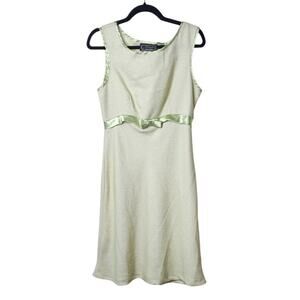 Studio Connections Green Sleeveless Shift Dress, Size 8, Vintage